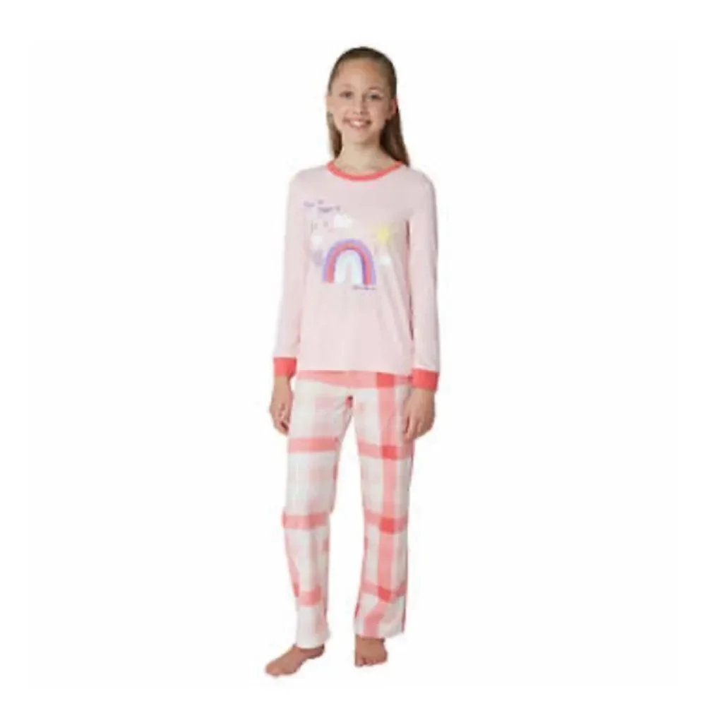 Eddie Bauer Girls Kids Pajamas Lounge Set 4-piece Size L (14/16)